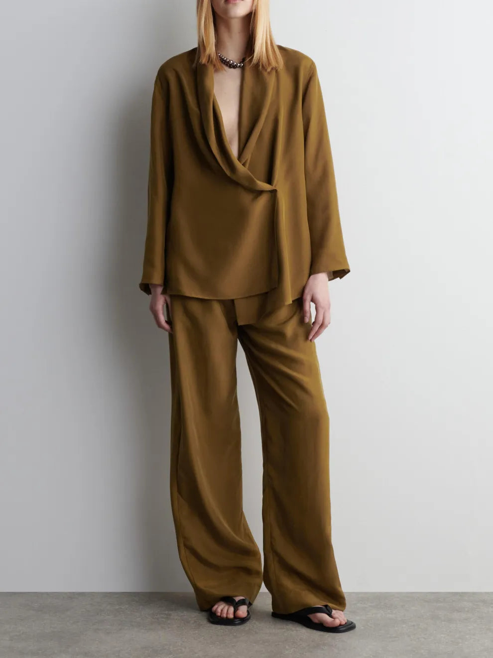 Ensemble pantalon de costume chic à revers châle