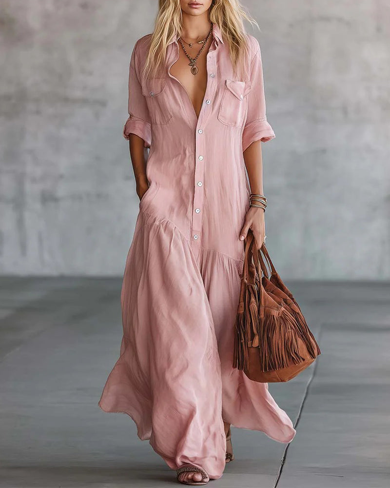 Kleid Stilvolles Langes Hemd