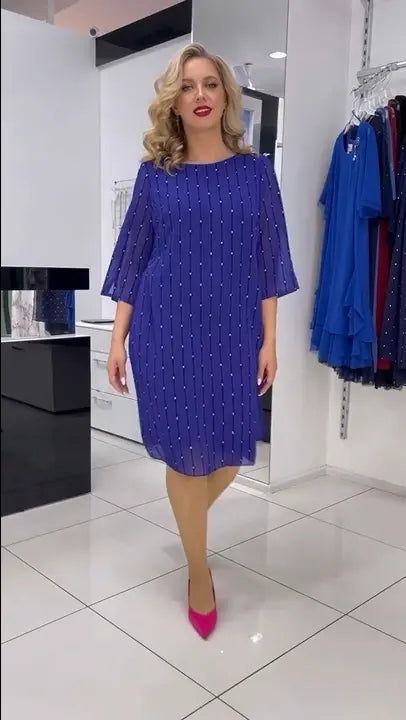 💥Durée limitée - 50 % 💕Robe fluide en mousseline imprimée pour femme 