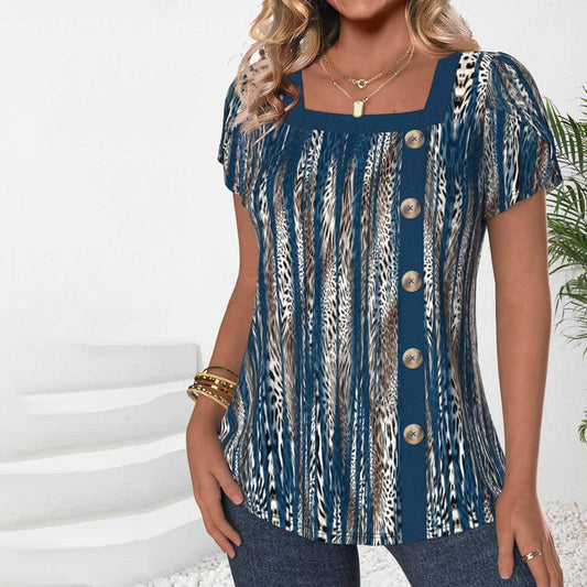 Vintage-Bluse Mit Leopardenmuster