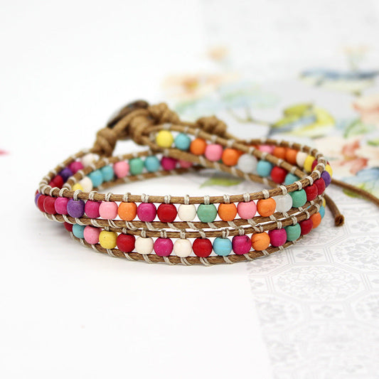 Boho Buntes Perlenarmband Mehrfarbig