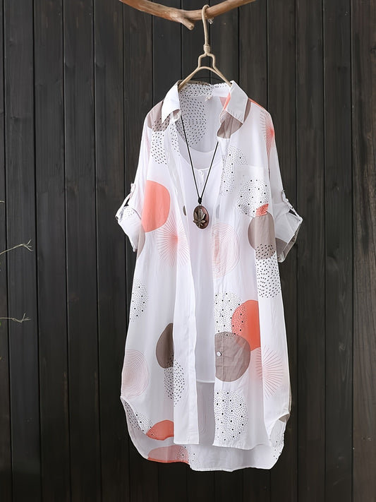 White pattern shirt - Gabriella