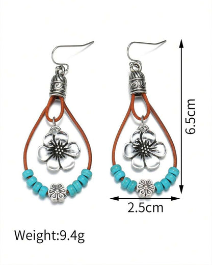 Anhänger-Ohrringe Bohemian Style Bunt Vintage Perlen