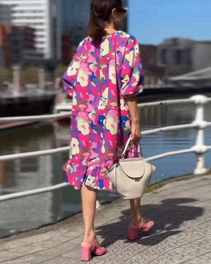 Kleid Blumen Straßenstil
