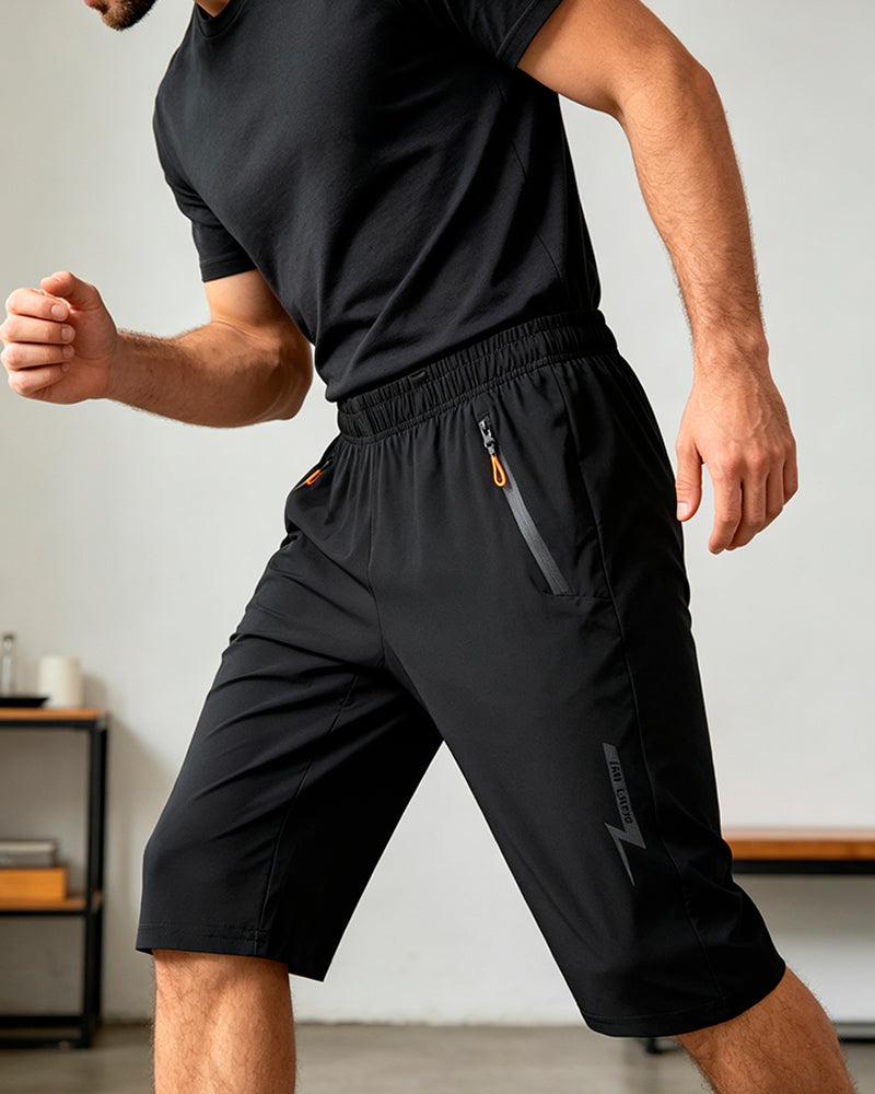 Shorts Herren Lässig Sport Einfarbig Fünf Punkte