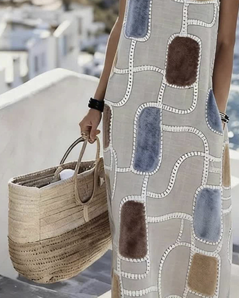 Kleid Gerade Ärmellos