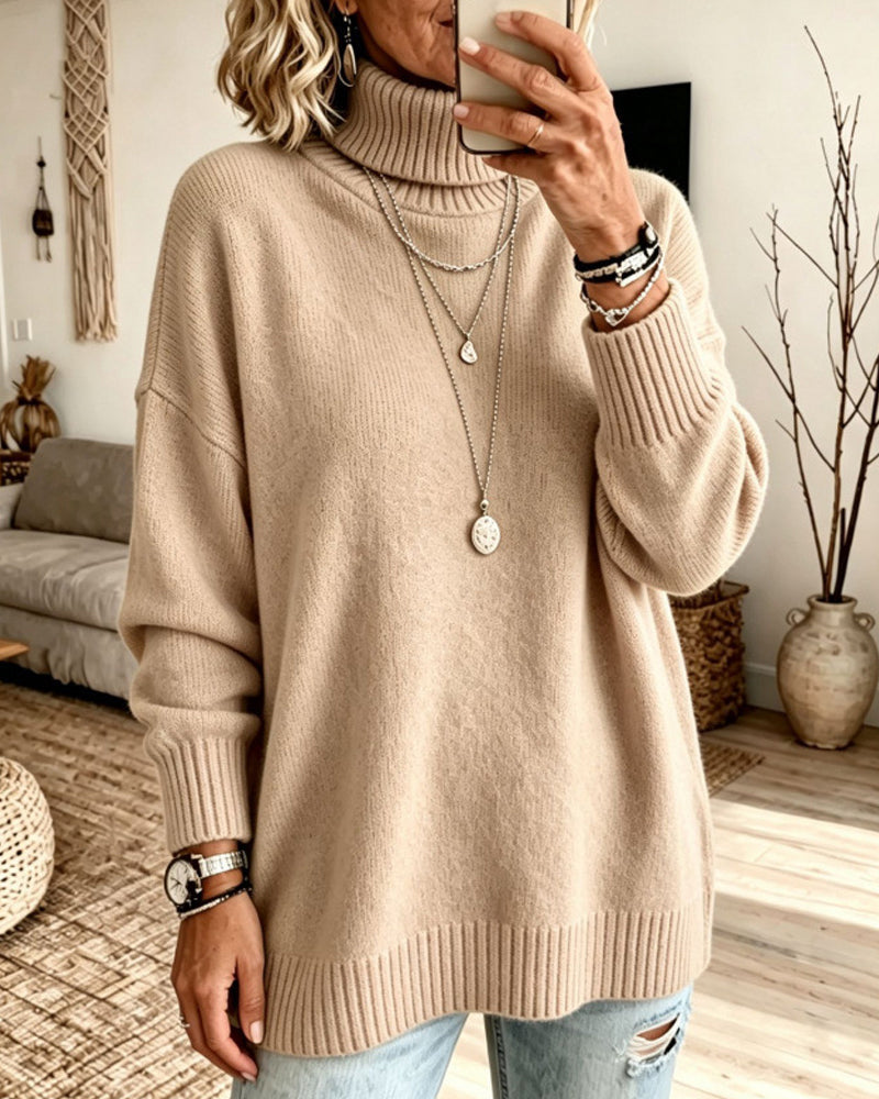 Pullover Hoher Hals Locker