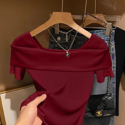 Off Shoulder Short Sleeve Top for Women - Alessia