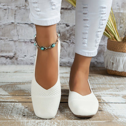 White Flat Shoes - Lena