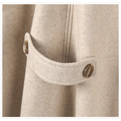 Belted Cape Coat with Wide Sleeves for Women - Tonia