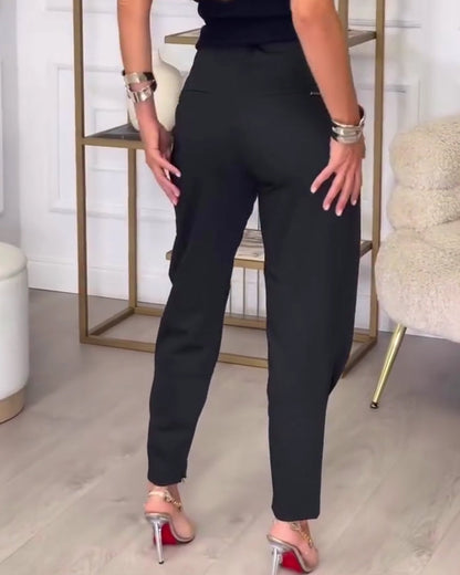 Hose Wickel-Stil Kleiner Fuß Lässig