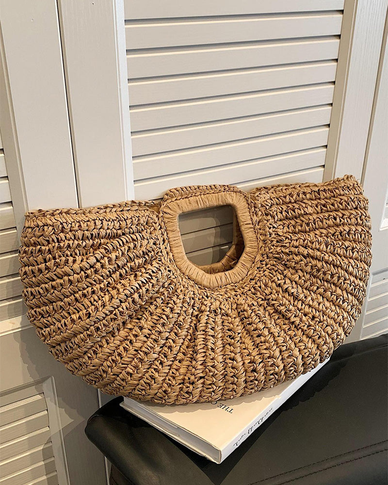Tasche mondförmig Stroh