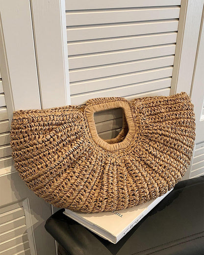 Tasche mondförmig Stroh