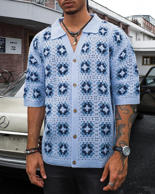 T-Shirt V-Ausschnitt Ausgeschnitten Druck Hemd