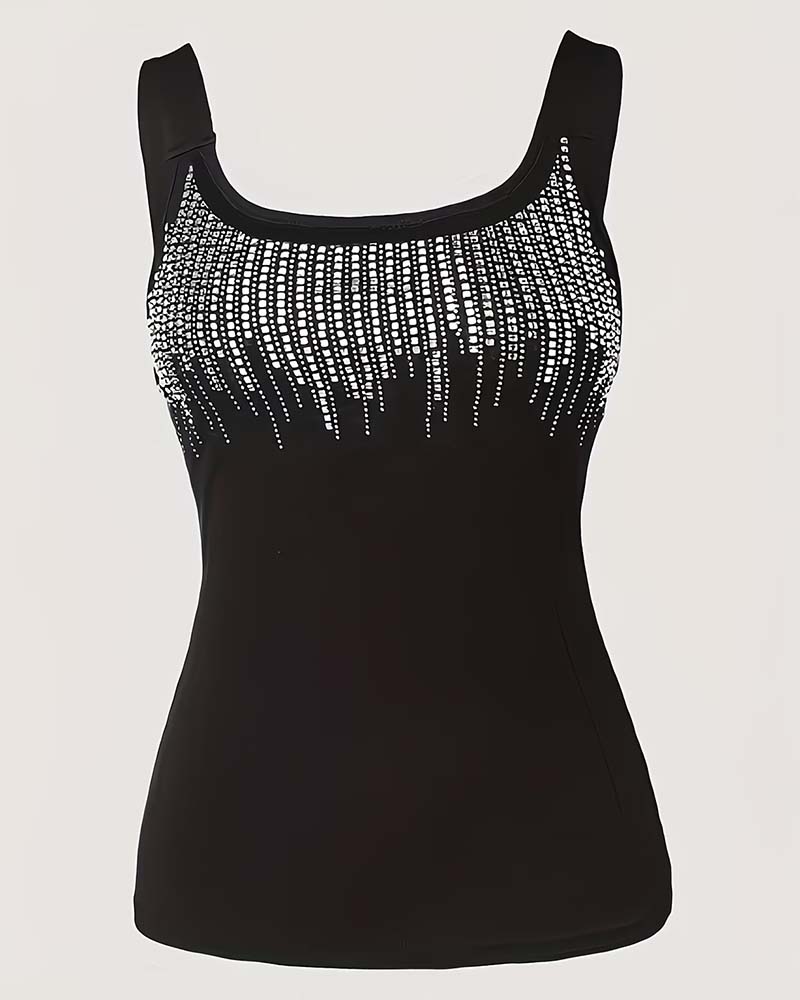 Tanktop Schlanke Passform Hot Girl Stil Einfarbig