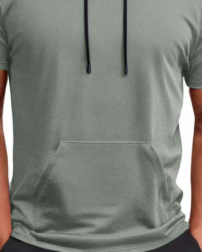 T-Shirt Kapuze Schnell Trocknen Kurzarm