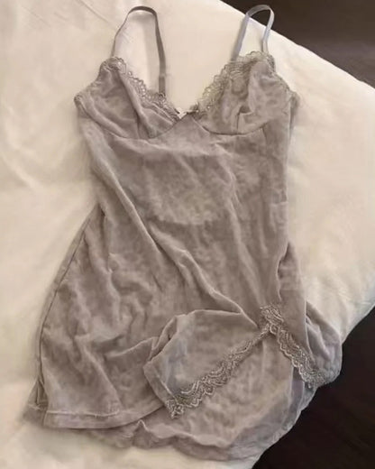 Kleid Durchsichtig Mesh Eng Strumpfhalter