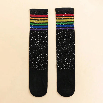 Bunt Gestreifte Freizeitsocken