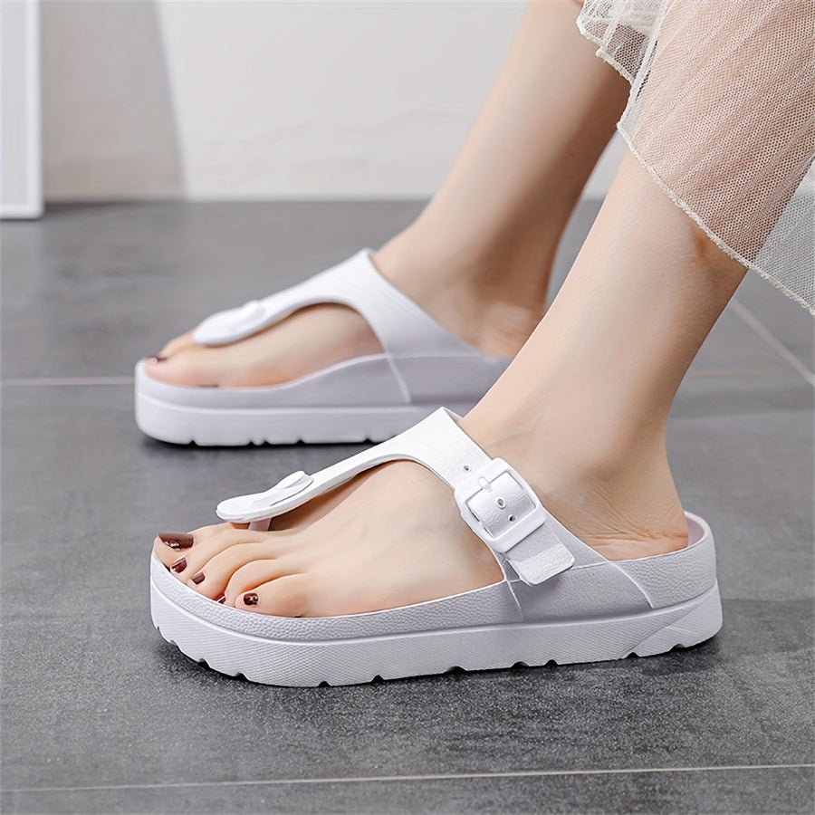 White sports flip flops - Nia