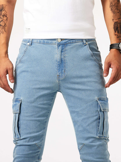 Hellblaue Cargo Jeans - Leon