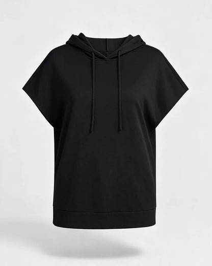 Hoodie Einfarbig Lässig Kurzarm
