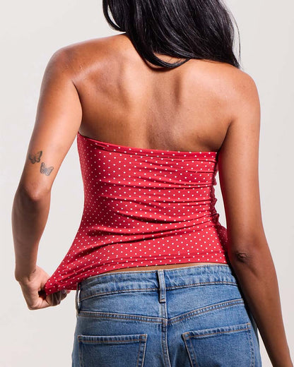 Cami-Top Polka-Dot gepolstert