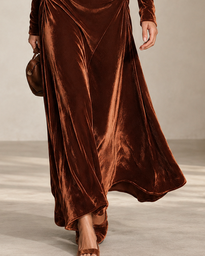 Kleid Mode Spaghettiträger Schulterfrei Lang