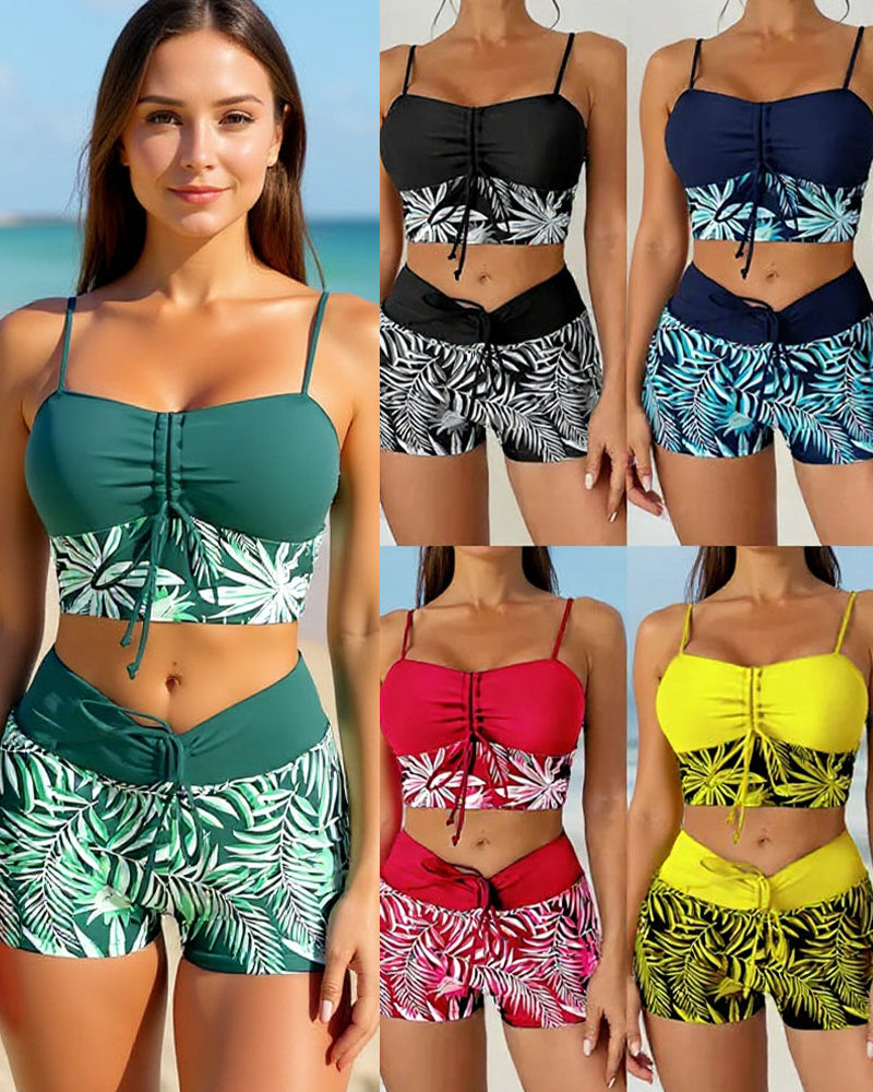 Bikini Hochtaillierte Boyleg Gedruckt