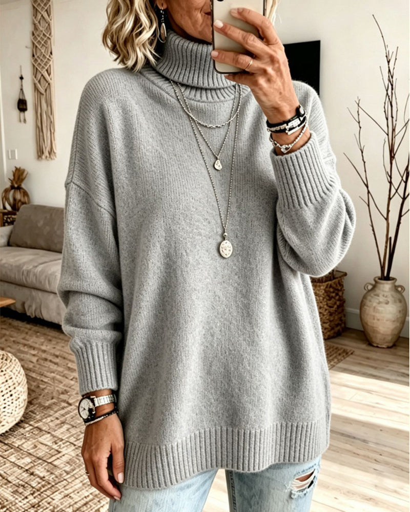 Pullover Hoher Hals Locker
