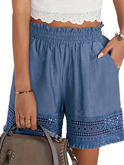 Lace Blue Shorts - Lena