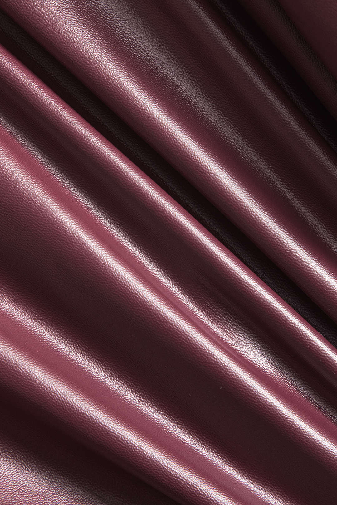 Einfarbiger Y2k Kunstleder Rüschenrock