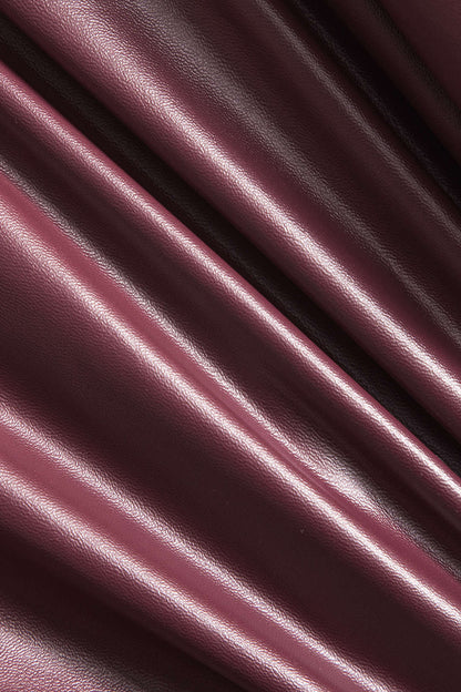 Einfarbiger Y2k Kunstleder Rüschenrock