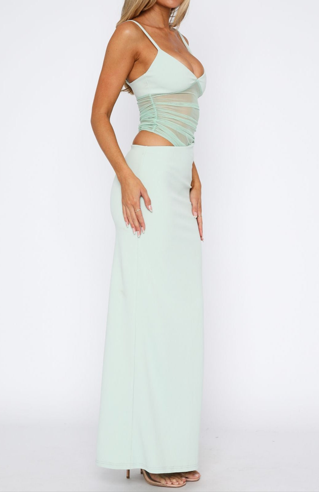 Elena Maxikleid Mintgrün