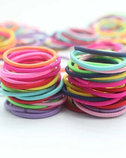 Haargummis 100 Stk Set Bunte Mädchen Elastisch