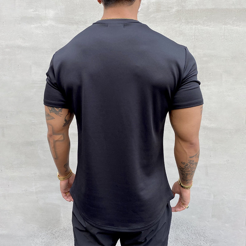 Elastisches Sport-T-Shirt aus reiner Baumwolle