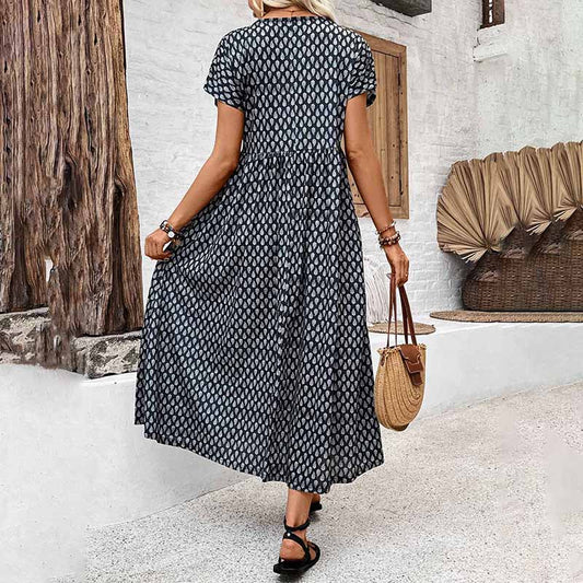 Vintage Lockeres Polka Dot Kleid