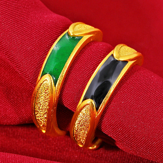 Mode Gold Emaille Ring