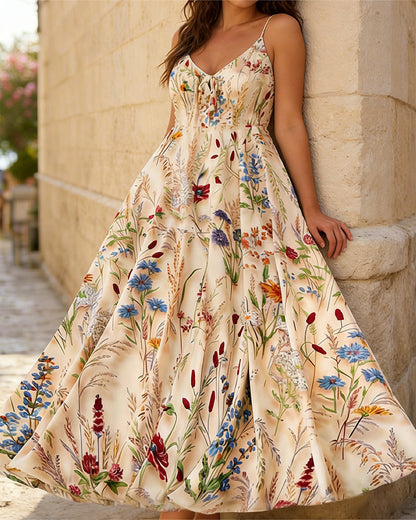 Kleid Landhausstil Blumenmuster Träger