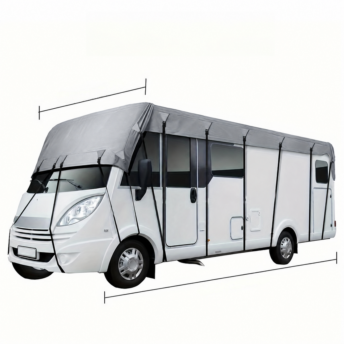 🎃Halloween-Angebot: 50 % Rabatt!🚐Dachabdeckung für Wohnwagen und Wohnmobile – 210D Oxford-Gewebe mit sicheren, verstellbaren Gurten
