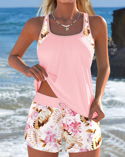 Tankini Pflanzenblatt Boyshort