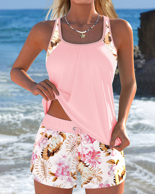 Tankini Pflanzenblatt Boyshort