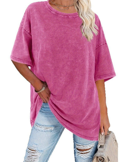 T-Shirt Loose Fit Lässig Kurzarm
