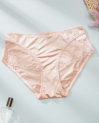 Unterhose Damen Elegant Satin Spitze