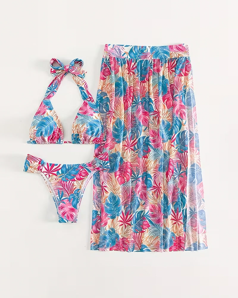 Bikini Urlaub Halter Getrennt Rock