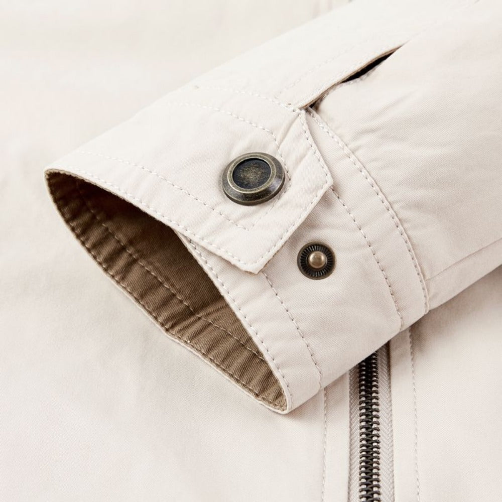 Reversible Lightweight Jacket with Zipper Pockets for Men - Azzurra