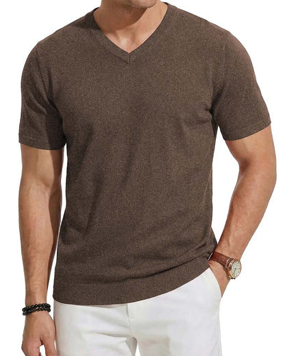 Pullover Mini V-Ausschnitt Lässig Einfarbig