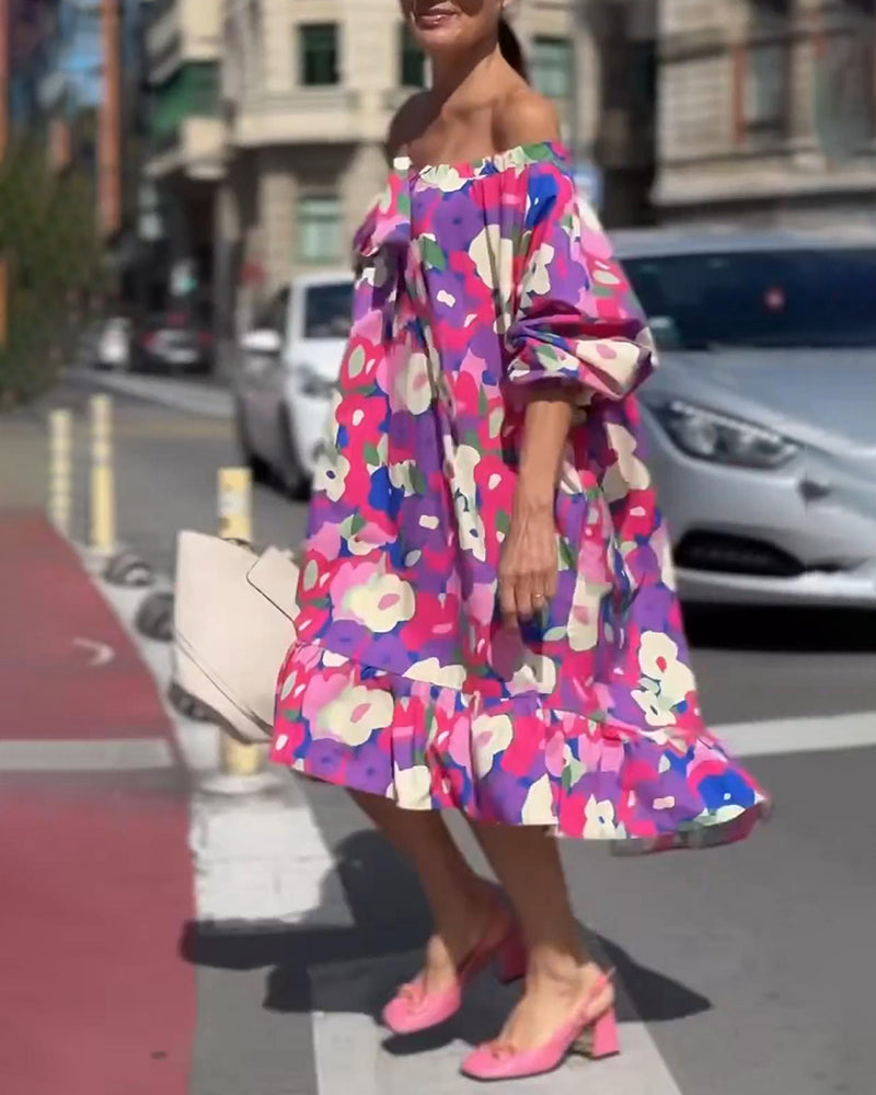Kleid Blumen Straßenstil