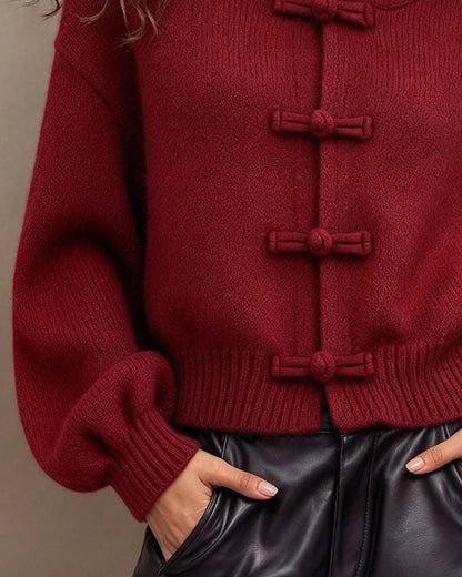 Cardigan Unifarben Mit Kapuze Pullover