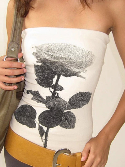 Vintage Rose Boobie Hottie Bandeau Top