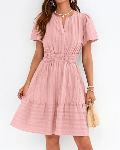 Kleid V-Ausschnitt A-Linie
